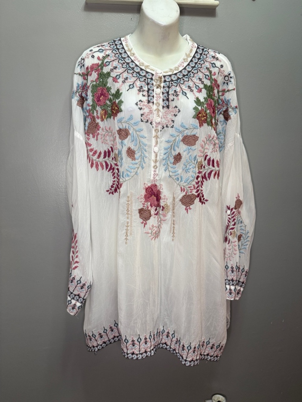Johnny Was Sundae Embroidered Tunic 2X - Picture 3 of 8